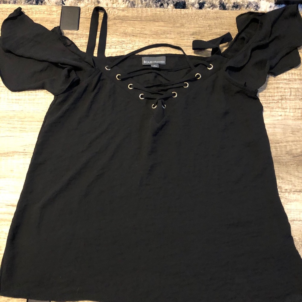 Bold Elements Cold Shoulder Blouse